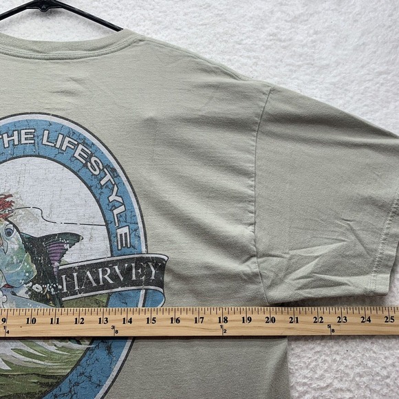 Guy Harvey T-Shirt Mens Large L‎ Marlin Weathered Graphic Fishing Southern Dad - Picture 9 of 12